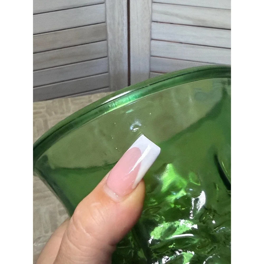 Vintage MCM Emerald Green Glass Vase